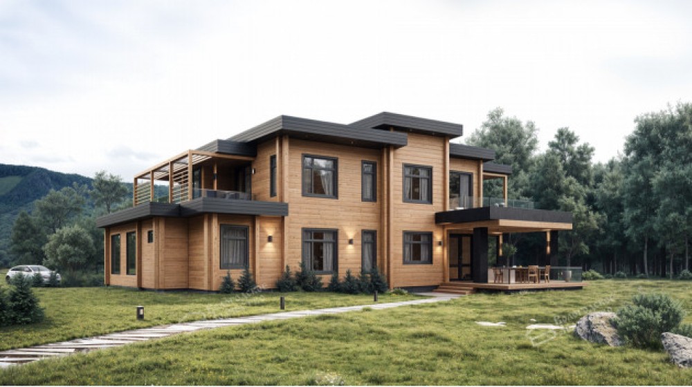 Дом из клееного бруса VZ-387