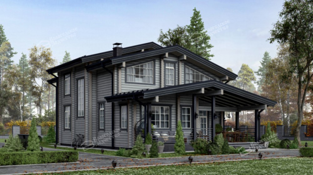 Дом из клееного бруса VZ-406 